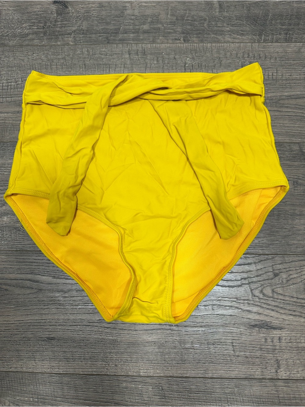 High-Waist Yellow Bikini Bottoms